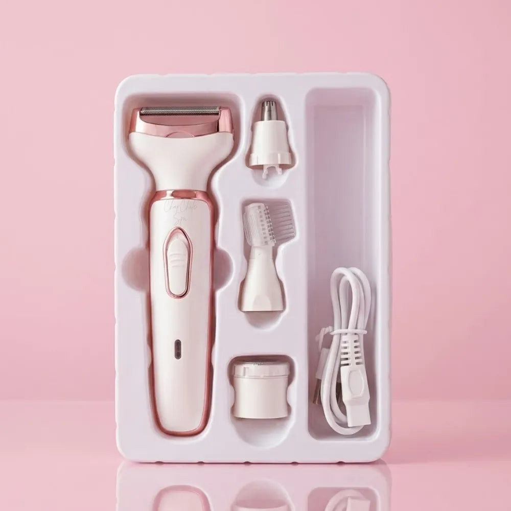 DEPILADORA  RECARGABLE USB 4 EN 1